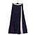 Gonna lunga plissettata in seta blu navy Eric Bompard