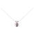 Autre Marque Collar de oro blanco Au750 con rubí y diamante