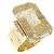Autre Marque Bibigi Ring aus 750 Gelbgold, Rutilquarz und Diamant