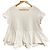 Autre Marque T-shirt in cotone a balze e peplum a maniche corte yori