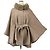 Autre Marque La MODE Fox Fur Wool Poncho Coat - view 2