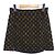 Saia Louis Vuitton preta de tecido