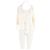 Maglione Eric Bompard in cotone bianco con scollo a V e pizzo