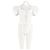 Autre Marque Top corto in cotone bianco ricamato Charo Ruiz
