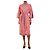 Essentiel Antwerp Vestido camisa às riscas laranja e roxo - size S
