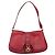 Borsa a tracolla Salvatore Ferragamo Gancini in pelle rossa e oro - vista 13