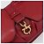 Borsa a tracolla Salvatore Ferragamo Gancini in pelle rossa e oro - vista 17