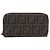 Portafoglio lungo FENDI Zucca Canvas PVC Nero Marrone - vista 13