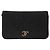 Bolso de hombro CHANEL Matelasse con cadena de algodón negro y dorado CC - vista 13