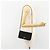 Bolso de hombro CHANEL Matelasse con cadena de algodón negro y dorado CC - vista 25