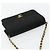 Bolso de hombro CHANEL Matelasse con cadena de algodón negro y dorado CC - vista 6