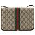 Borsa a tracolla GUCCI GG Supreme Web Sherry Line PVC Beige Gold - vista 2