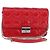 Christian Dior Canage Chain Schultertasche Emaille Rot Silber