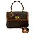Céline Celine Circle Logo Macadam Pattern Lederhandtasche