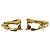 Orecchini a clip Chanel Vintage Coco Mark Gold - vista 4