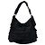 Borsa semi spalla in pelle con volant e logo Yves Saint Laurent Saint-Tropez