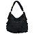 Borsa semi spalla in pelle con volant e logo Yves Saint Laurent Saint-Tropez - vista 3