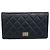 Chanel 2.55 langes Portemonnaie in Schwarz