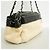 Chanel Schultertasche aus beige und schwarzem Canvas - Ansicht 2