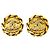 Chanel Gold Clip-Ohrringe mit Strasssteinen