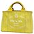 Borsa Tote Prada Canapa Canvas in giallo