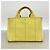 Borsa Tote Prada Canapa Canvas in giallo - vista 10