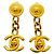 Pendientes de clip Chanel chapados en oro