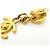 Pendientes de clip Chanel chapados en oro - vista 6