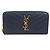 Autre Marque Portafoglio lungo in pelle blu navy Saint Laurent