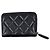 Tarjetero Chanel Camellia Matelassé de piel negra - vista 2