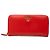 Carteira Continental Prada Red Vitello Move Zip Around