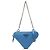 Prada Blue Mini Saffiano Lux Double Triangle Satchel
