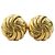 Orecchini a clip Chanel Gold CC placcati in oro con bottone a spirale