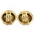 Orecchini a clip Chanel Gold CC placcati in oro con bottone a spirale - vista 2