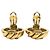 Orecchini a clip Chanel Gold CC placcati in oro con bottone a spirale - vista 3