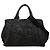Bolso Tote Prada en Denim Negro Canapa Logo