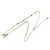 Collana Chanel Gold CC con pendente a cervo in perle sintetiche e strass placcato oro