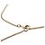 Collana Chanel Gold CC con pendente a cervo in perle sintetiche e strass placcato oro - vista 4