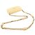 Clutch Chanel Yellow CC de piel de cordero acolchada con cadena - vista 6