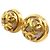 Orecchini a clip Chanel Gold CC placcati oro con perle finte - vista 5