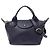 Longchamp Handtasche aus Leder in Navy