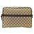 Borsa a tracolla Gucci in tela GG beige e marrone - vista 2