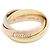 Anello Cartier Trinity in oro bianco oro giallo e oro rosa