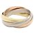 Anello Cartier Trinity in oro bianco oro giallo e oro rosa - vista 2