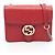 Sac à épaule Gucci Interlocking G en cuir rouge