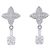 Pendientes de botón Louis Vuitton en oro blanco de 18K y diamantes