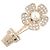Broche de flor com strass Chanel