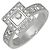 Anel Chopard Happy Diamonds 1 em ouro branco - vista 2