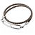 Hermès Pulseira de berloques Hermes em couro Swift Etoupe Gray