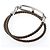 Hermès Pulseira de berloques Hermes em couro Swift Etoupe Gray - vista 2
